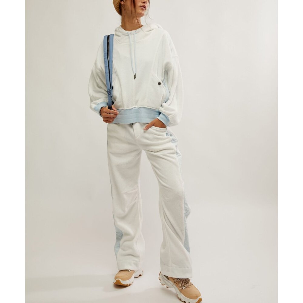 NWOT FP Movement by Free People White and Light Blue Hoodie - Picture 6 of 8